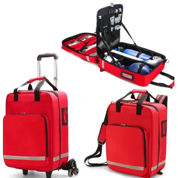 Многофункциональная медицинская сумка вагонетки сумки 1800D скорой помощи водоустойчивая медицинская