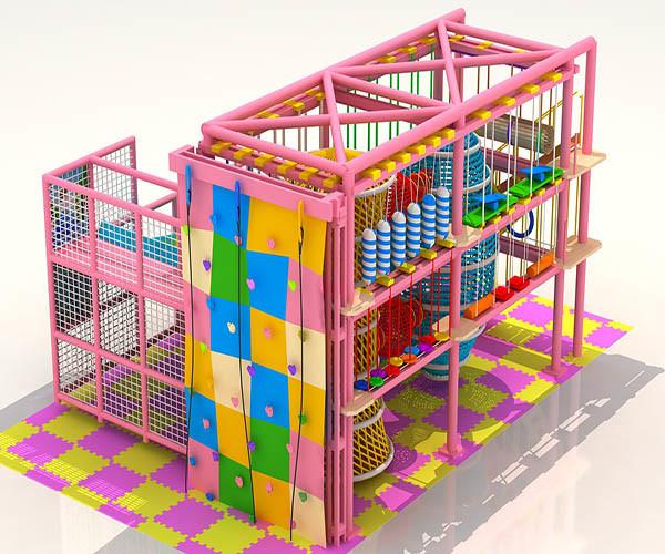 Multilevel Adventure Rope Course Outdoor With Balance Bridge
