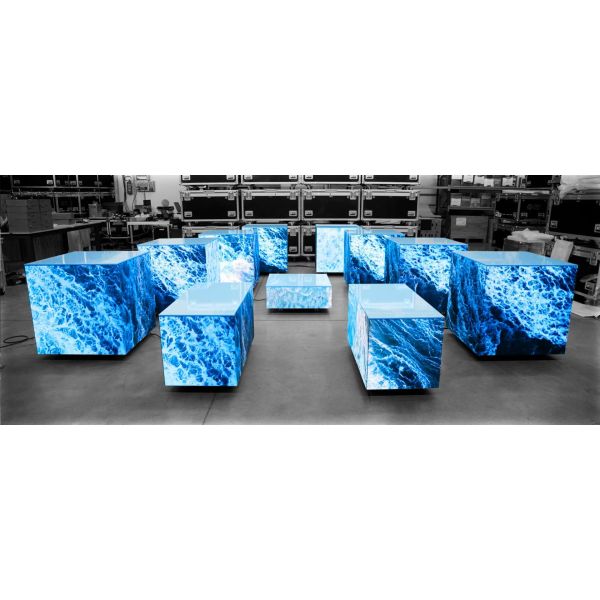 Indoor Square Pillar LED Screen 90-degree Column Body Shape Led Display Upright Posts LED Display Screen