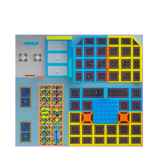 LLDPE Plastic Indoor Soft Play Centre , ROHS Approved Trampoline Jump Park