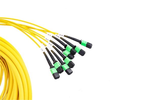 G657A2 OM3 96 Core MPO Fiber Optic Cable Multi Mode Yellow For FTTH