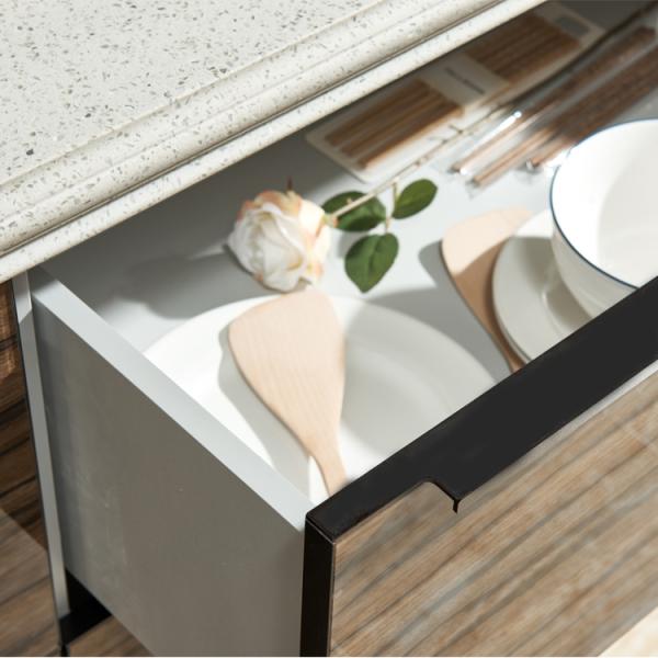 High Glossy Cabinet Acrylic Brown Color Kitchen Cabinets PVC Kitchen Cabinets