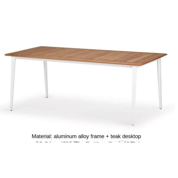 Luxury Aluminum Table And Rattan Chair Sets For High End Outdoor Dining Table Set