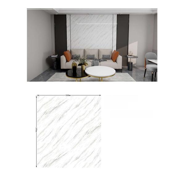3mm White PVC Wall Panel 1220*2440mm uv marble sheets Board For Interior Decorative Wall
