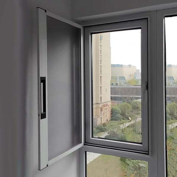 Aluminum Alloy Fiberglass Retractable Screen Door Roller Screen Door Customized