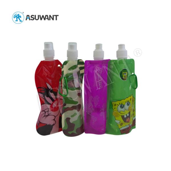 Biodegradable Water Spout Pouch Heat Seal Mylar Bags 600 ML With Hanging Ring