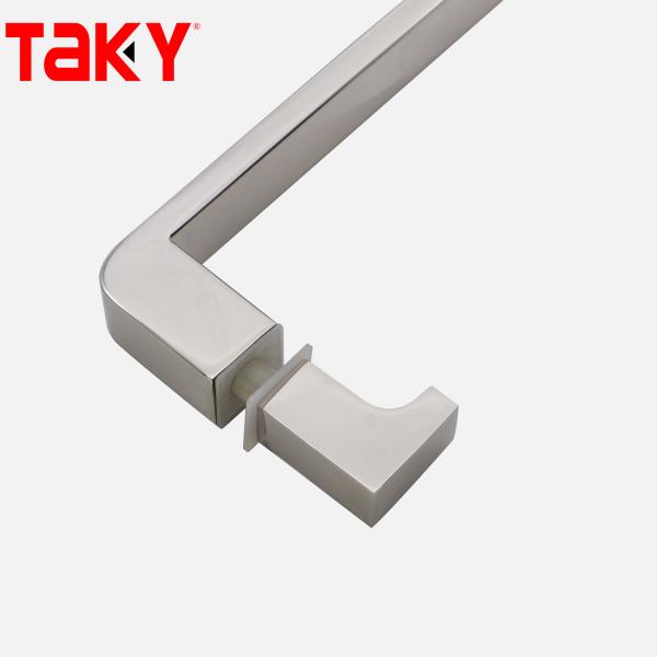 12mm Glass Thickness Stainless Steel Rectangular Tube Bar Glass Door Straight Single Sided Pull Handle