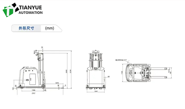 Intelligent Unmanned Forklift with 3m Fork Lift Height and Laser Sensor Obstacle Detection Featuring LiDAR And Vision-based SLAM Navigation