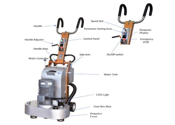 220V High Power 28 Inch 6 Heads Floor Polisher Single Phase Multifunctional Grinding Discs