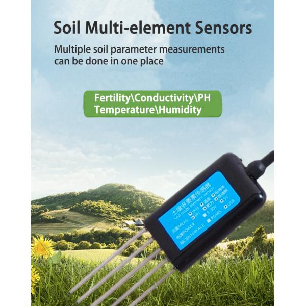 Horizontal Installation Moisture Sensor for Agriculture 7 in 1 USB NPK/PH/EC Temp Analyzer