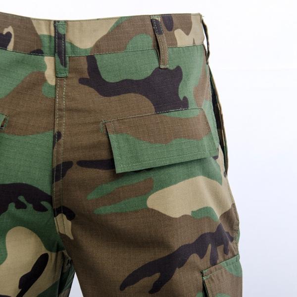 Camuflagem impermeável tática tecida da floresta do OEM das calças curtos dos militares