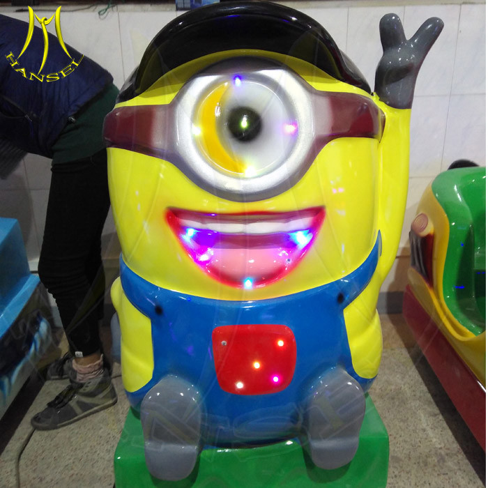 Hansel fiberglass body coin operated indoor kiddie ride on 