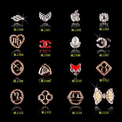 Hot NEW Wholesale Alloy Jewelry 3D Nail Art Jewelry Nail rhinestones Sticker Supplier Number ML1100-1115
