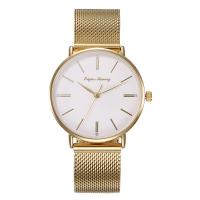 Seletor de aço inoxidável 36mm simples de Mesh Strap Ladies Quartz Watch do ouro grande