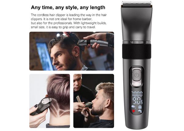 O LCD indica o ajustador elétrico do cabelo 8W, 600 MAH Men Professional Hair Clippers