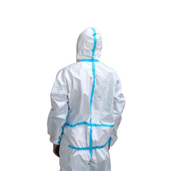 White Disposable Overalls Disposable Protective Suit Anti Bacterial CE Approved