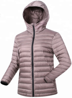 Basic Style Ultra Light Down Jacket , Insulated Ladies Down Winter Coats