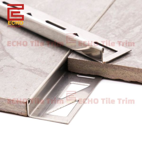 10mm Brushed 304 Stainless Steel Tile Trim L Shape Tile Edging Strip