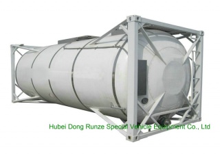 Chemical 20ft Tank Container For High Corrosive Hydrochloric Acid , Sodium Hypochlorite