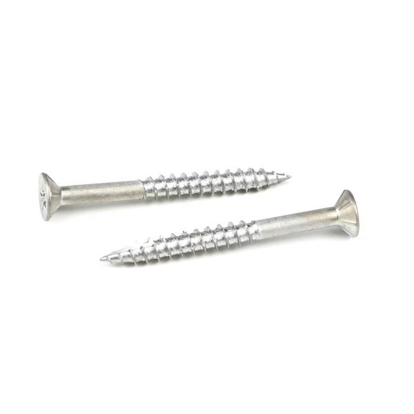 SUS410 Pozidriv 50mm Flat Head Chipboard Screw for Cement Fiberboard Installation