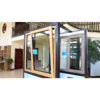ODM Casement Aluminium Tilt et tournez fenêtres couleur bois
