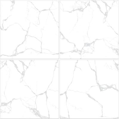 Indoor Floor Scratch-resistant 1mx1m Carrara Polished Glazed Porcelain Tiles for Dining Room