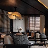 Diseñador de salón de hotel, modelo creativo, tela de exhibición, lámpara colgante wabi-sabi.
