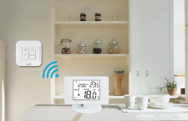 Écran tactile programmable sans fil de 6W Thermostat de chaudière à gaz