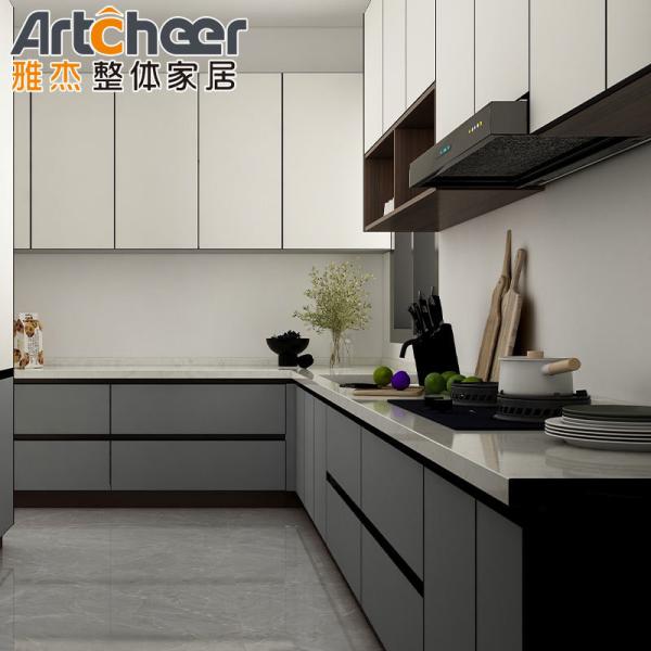 Durable and Customized Color Kitchen with Quartz Stone Countertop 2023 Product Idea