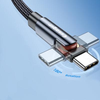 180 degrés de rotation du câble USB de type C 3A 1M 2M Chargement rapide