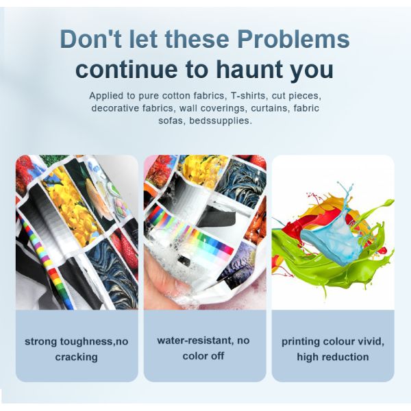 Fcolor No Clog Direct to Film White Ink CMYK Heat Transfer Printing DTF Ink for DTF Printer