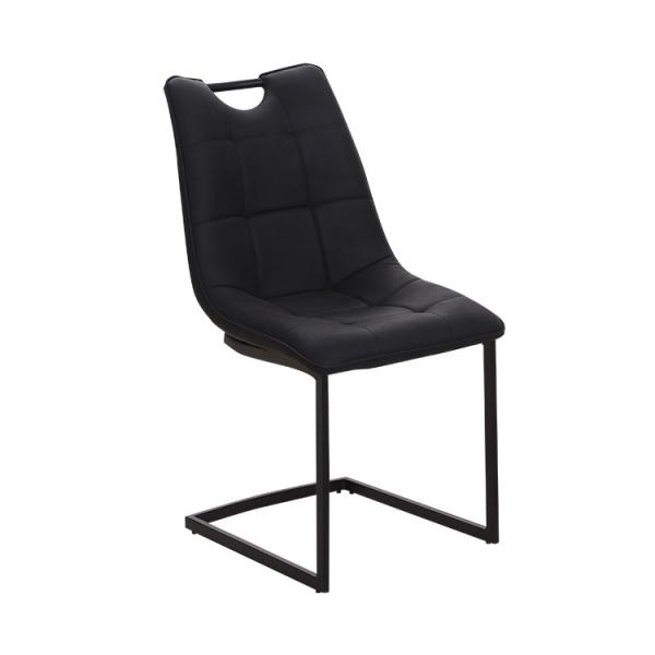 920mm 6KGS Tufted Leather Nordic Metal Legs Dining Room Chair