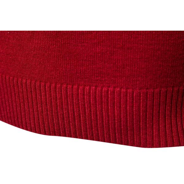 2022 Men's Solid Color Sweater with Two Lapels and High Elastic Material Function