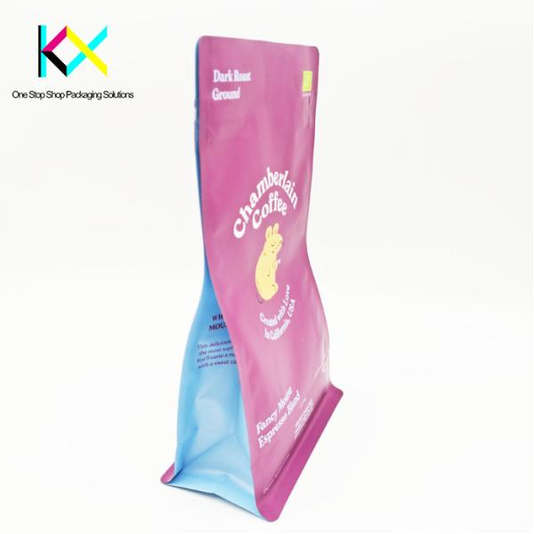 Easy Tear 500g Coffee Packaging Bags Resealable Zipper With Valve