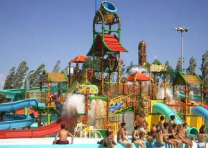 Molhe a corrediça de água de 21*18*9m famílias do divertimento da plataforma da