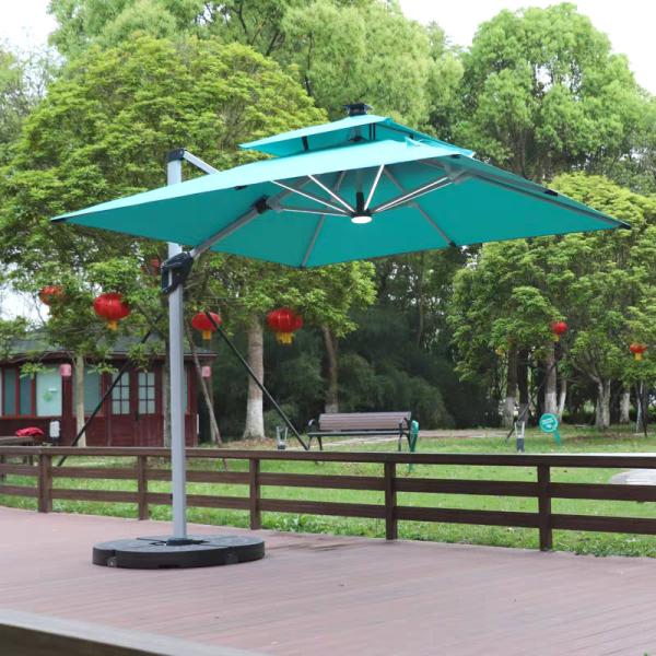 Outdoor Sunshade Parasol Aluminum Garden Cantilever Parasol Patio Big Roma Umbrella for Hospital Relaxation Area