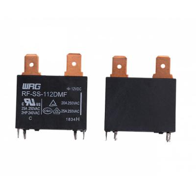 Relé 12V RF-SS-112DMF do poder 20A do terminal 250 da montagem do PWB para o painel de controlo