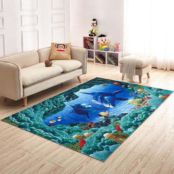 Sea World Bedroom Floor Carpets 40*60cm 3d Printed Dining Room Rugs