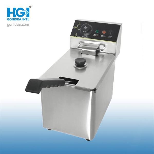 Frigideira profunda elétrica comercial da bancada de aço inoxidável do dispositivo de cozinha 220V 4L