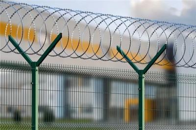 Razor Wire BTO-22 Prison Security Fence/PVC Coated Airport Fencing /High Security Barricade Fencing