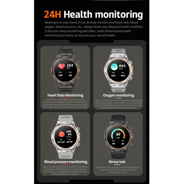 AK81 Smart Watch for Sports IP68 Waterproof 1.46