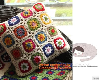Crochet bed pillow Daisy hand-woven cushion covers Decorative Cushion flower cushion Weddi