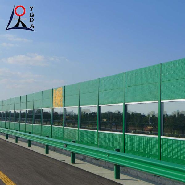 Painel de barreira acústica para estradas / escolas Paredes de barreira acústica para espaços exteriores Chapa de metal comercial