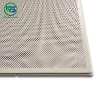 595 x tuiles de plafond perforées par 595mm ignifuges acoustiques en métal avec la couleur blanche