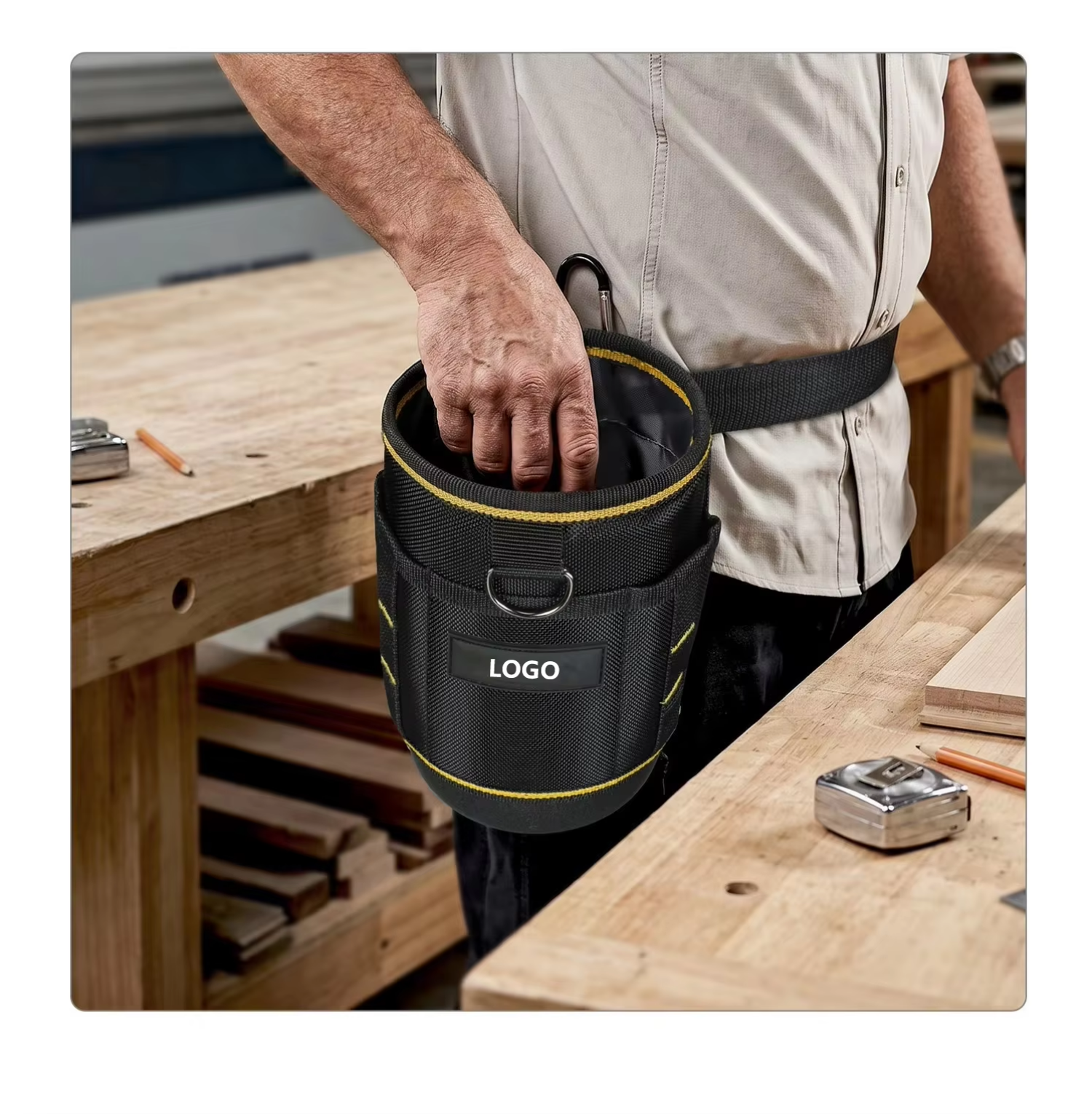 Reinforced  Portable Hardware Storage Thats Sturdy and Durable Tool Pouch
