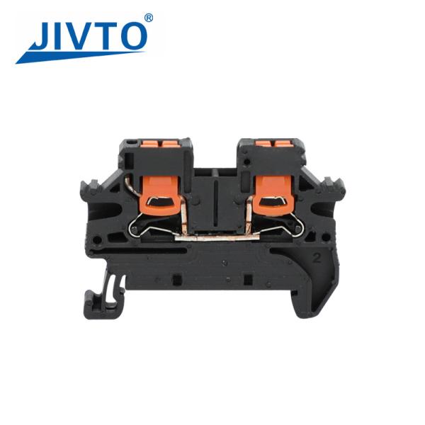PTV 2.5 DIN Rail Terminal Block Side-Entry Push-in Connection 2.5mm² 26-12AWG Cable Wiring Electrical Wire Connector