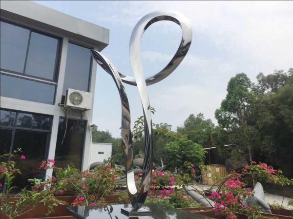 Artificial Style Stainless Steel Sculpture Outside Garden Statues For Art Decoration