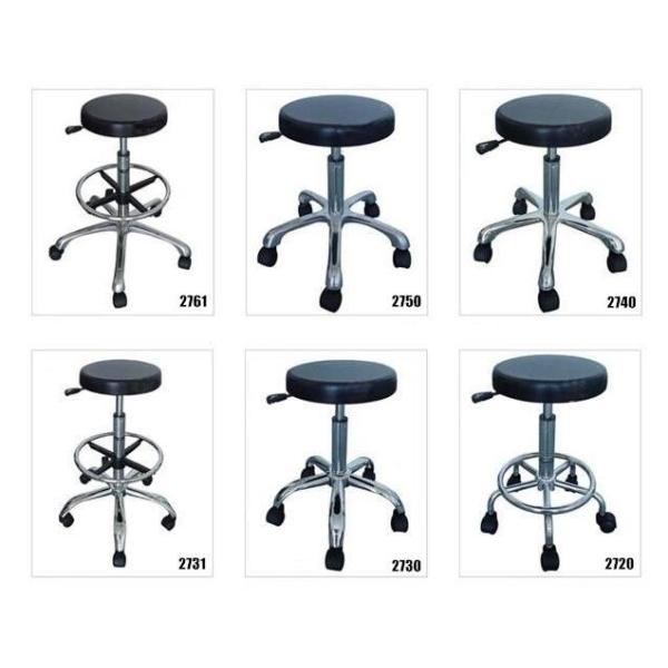 Backless ESD Safe Lab Chairs Polyurethane Foamed Thick Round Surface Puncture Resistant