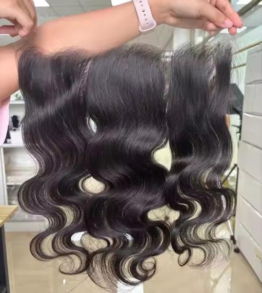 13x4 Transparent HD Lace Frontal Raw Indian Body Wave High Quality Human Hair Lace Frontal closure