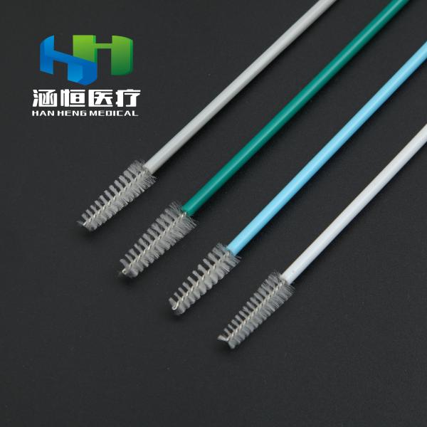 ISO 195mm Nylon Cervical Cytology Brush For Pap Smear
